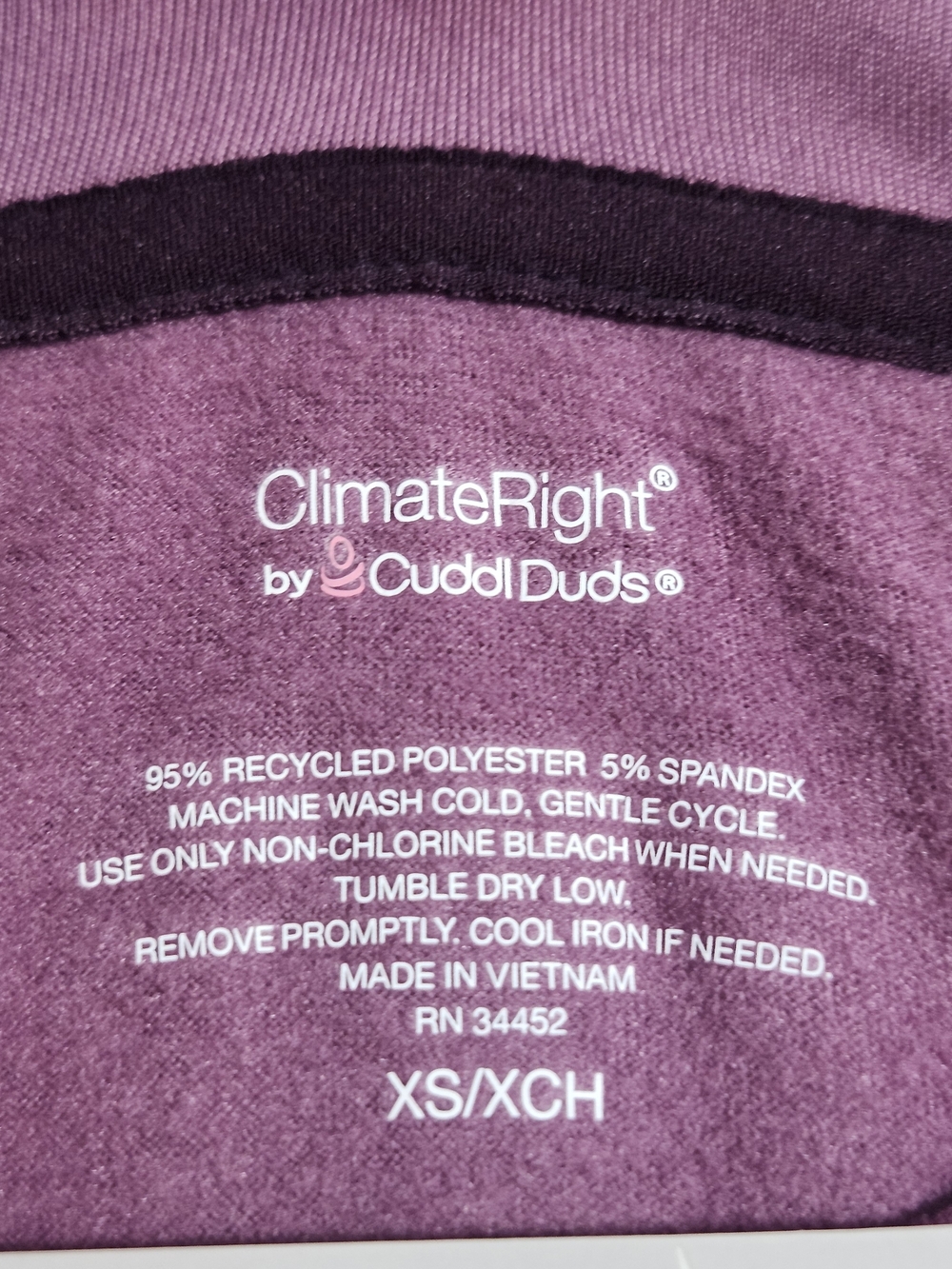 Cuddl Duds Purple Aztec 2-Piece Base Layer Set - Picture 7 of 7